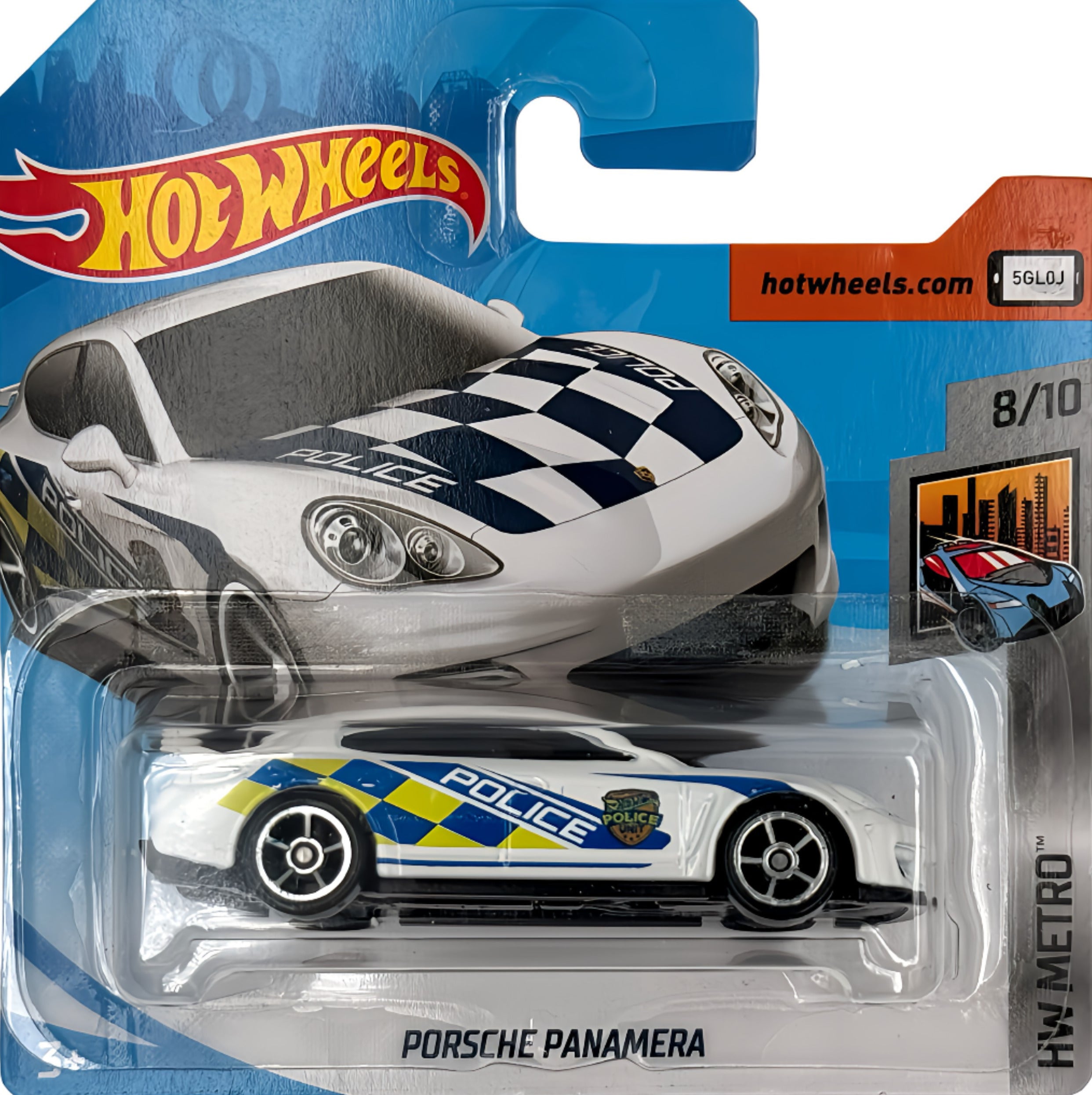 2018 HOT WHEELS Porsche Panamera Police 303 365 HW Metro 8 10 1 64 F CX Models