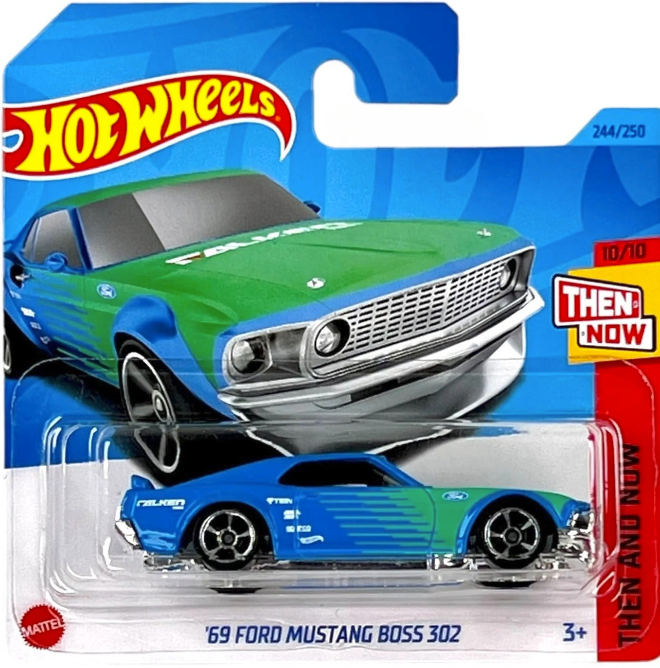 2023 HOT WHEELS 69 Ford Mustang Boss 302 244 250 Then and Now 10 10 1 64 HKJ48