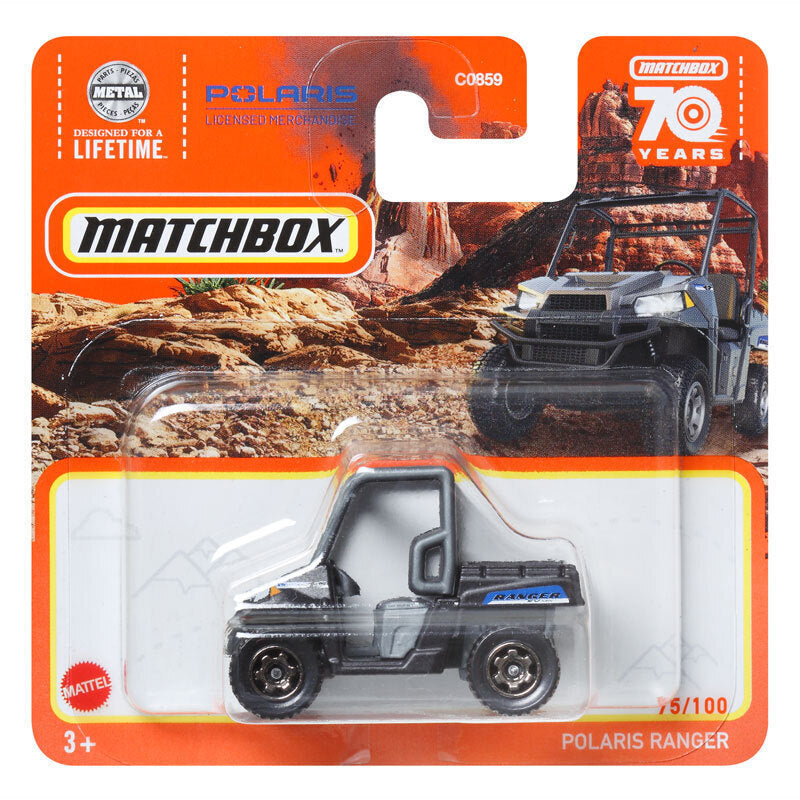 MATCHBOX Polaris Ranger Black 75 100 MBX Off Road 1 64 HLC56