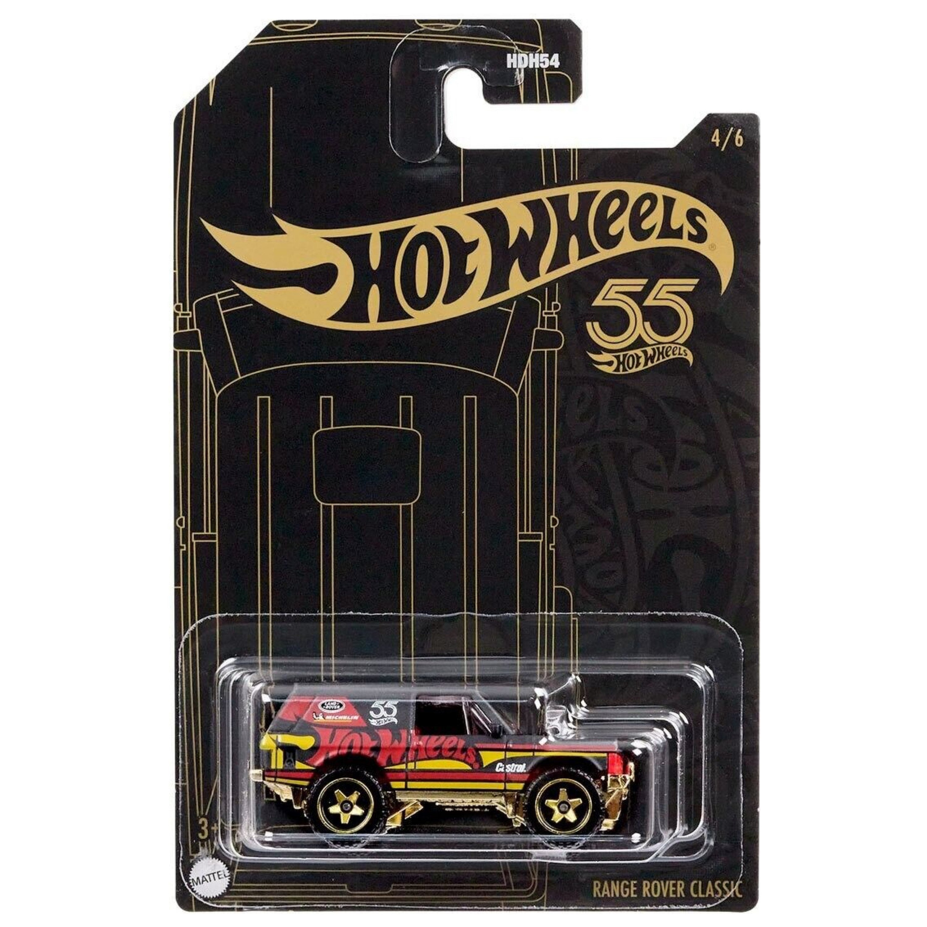 Hot Wheels 55th Anniversary newest Black and Gold 1-6 Nissan Volkswagen Range Rover