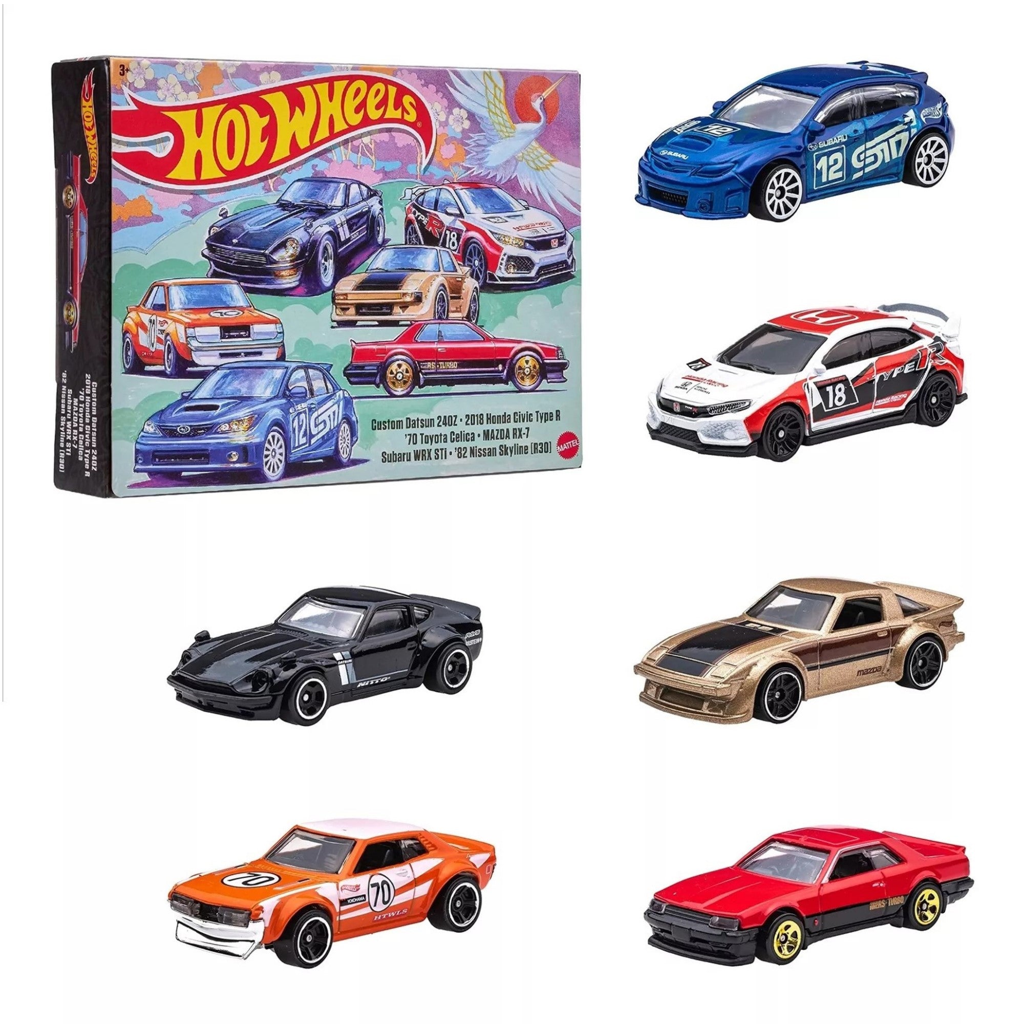 HOT WHEELS Japanese Car Culture 6 Car Multipack 1 64 HLK49 CX Models