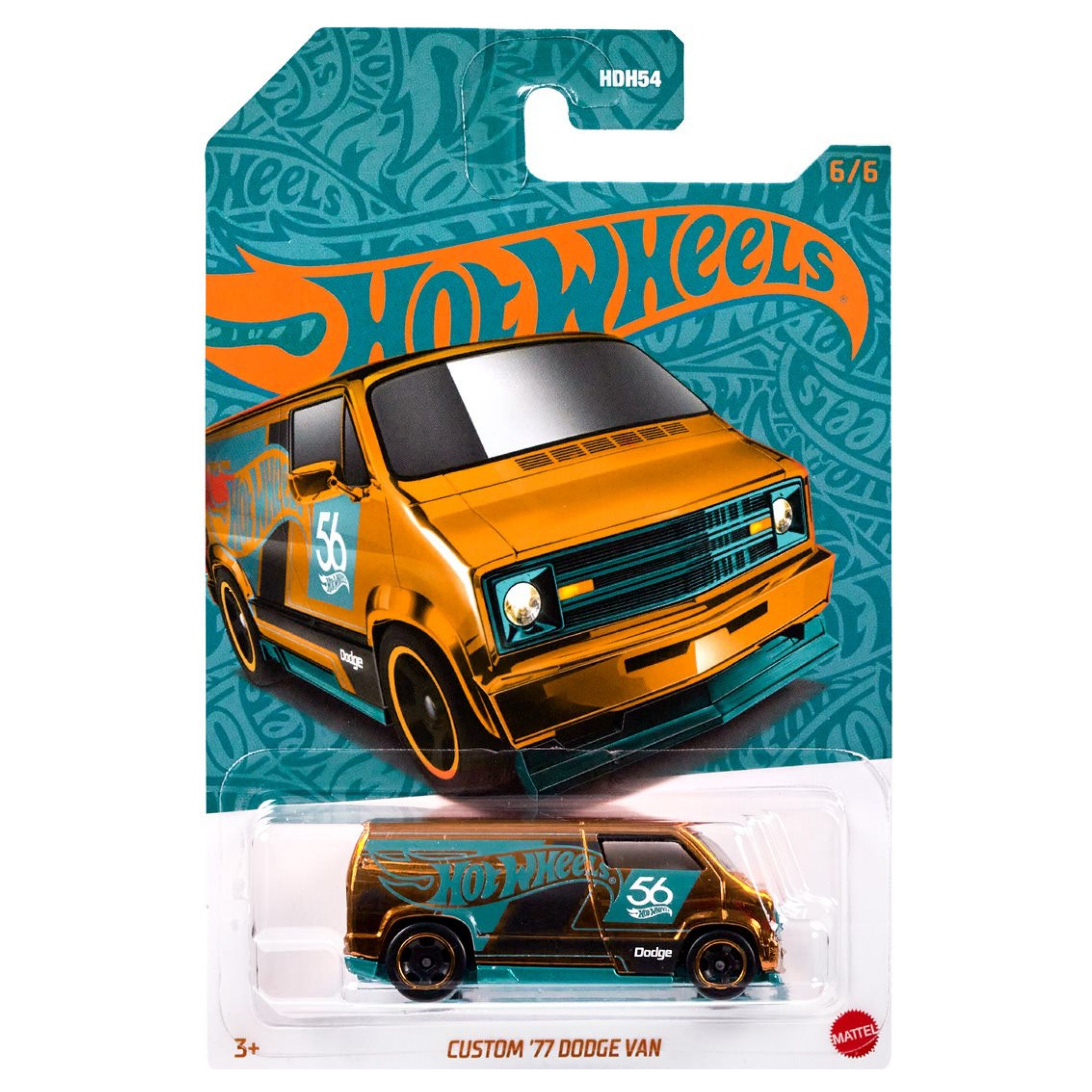 2024 HOT WHEELS 56th Anniversary Green and Gold Series Custom 77 Dodg