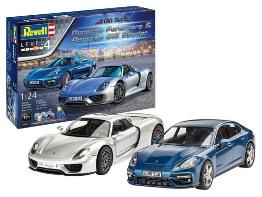 Revell Porsche Gift Set - 918 Spyder & Panamera 1:24 - 05681