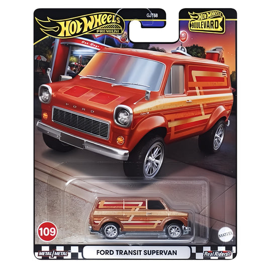 HOT WHEELS Premium Ford Transit Super Van - Boulevard Die-Cast #109 1:64