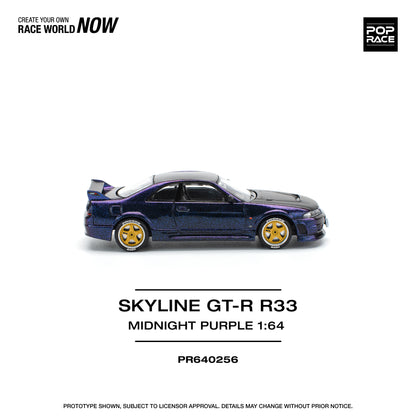 POP RACE Nissan Skyline GT-R R33 NISMO Midnight Purple 1:64 - PR640256