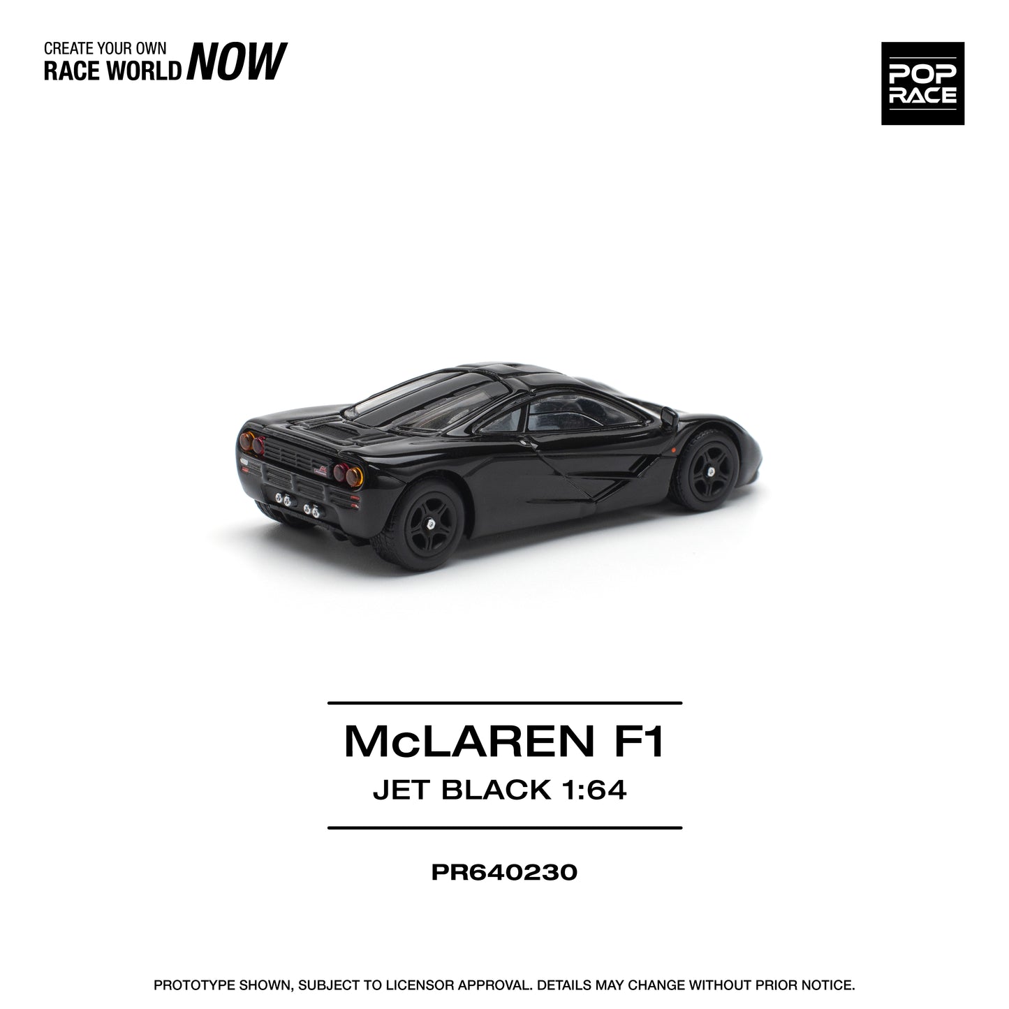 POP RACE McLaren F1 - Jet Black 1:64 - PR640230