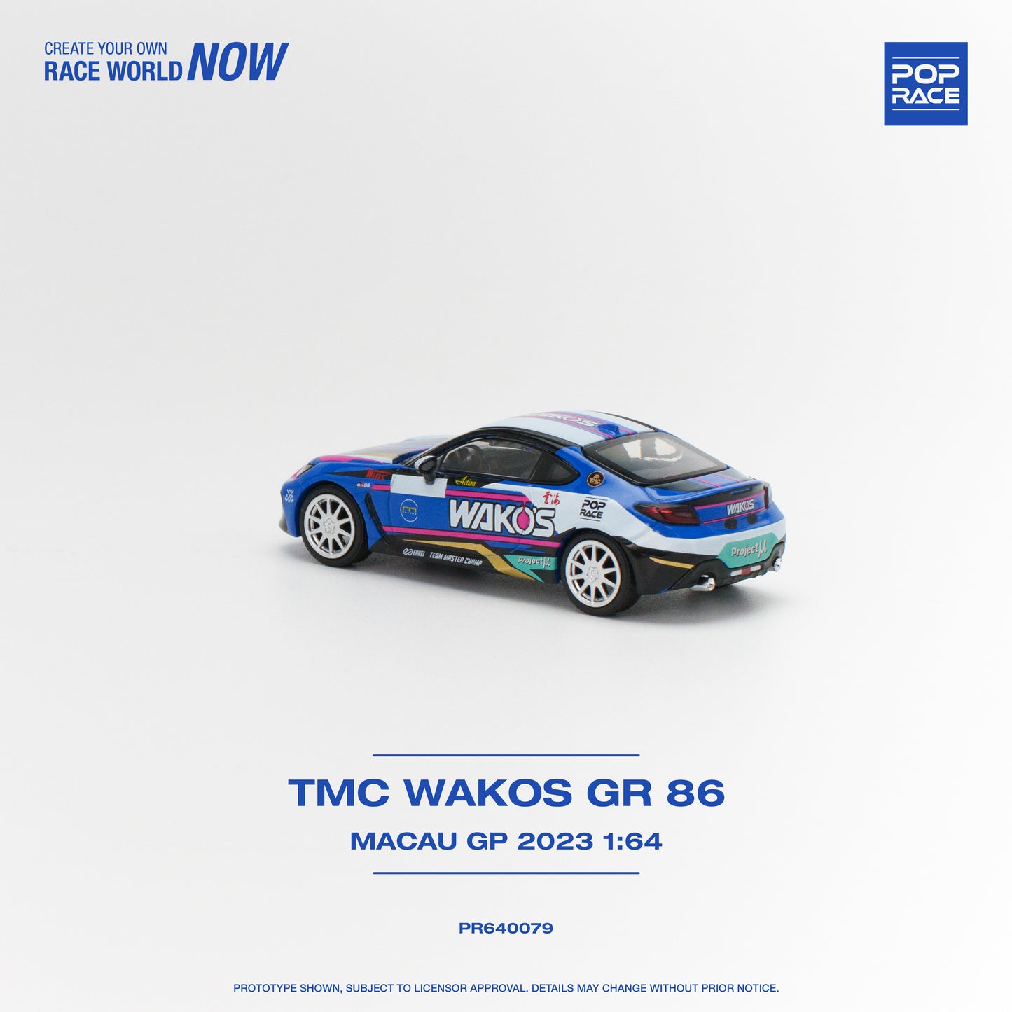 POP RACE Toyota GR86 TMC Wakos Macau GP 2023 1:64 - PR640079