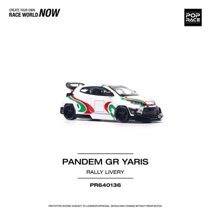 POP RACE Pandem Toyota GR Yaris Rally Livery 1:64 - PR640136