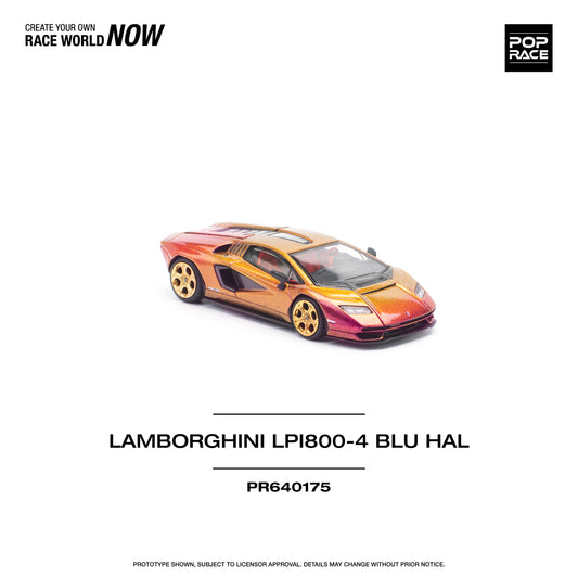 POP RACE Lamborghini Countach LPI 800-4 - Blu Hal 1:64 - PR640175