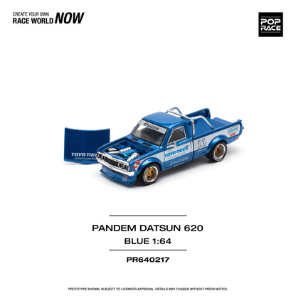 POP RACE Pandem Datsun 620 Blue 1:64 - PR640217