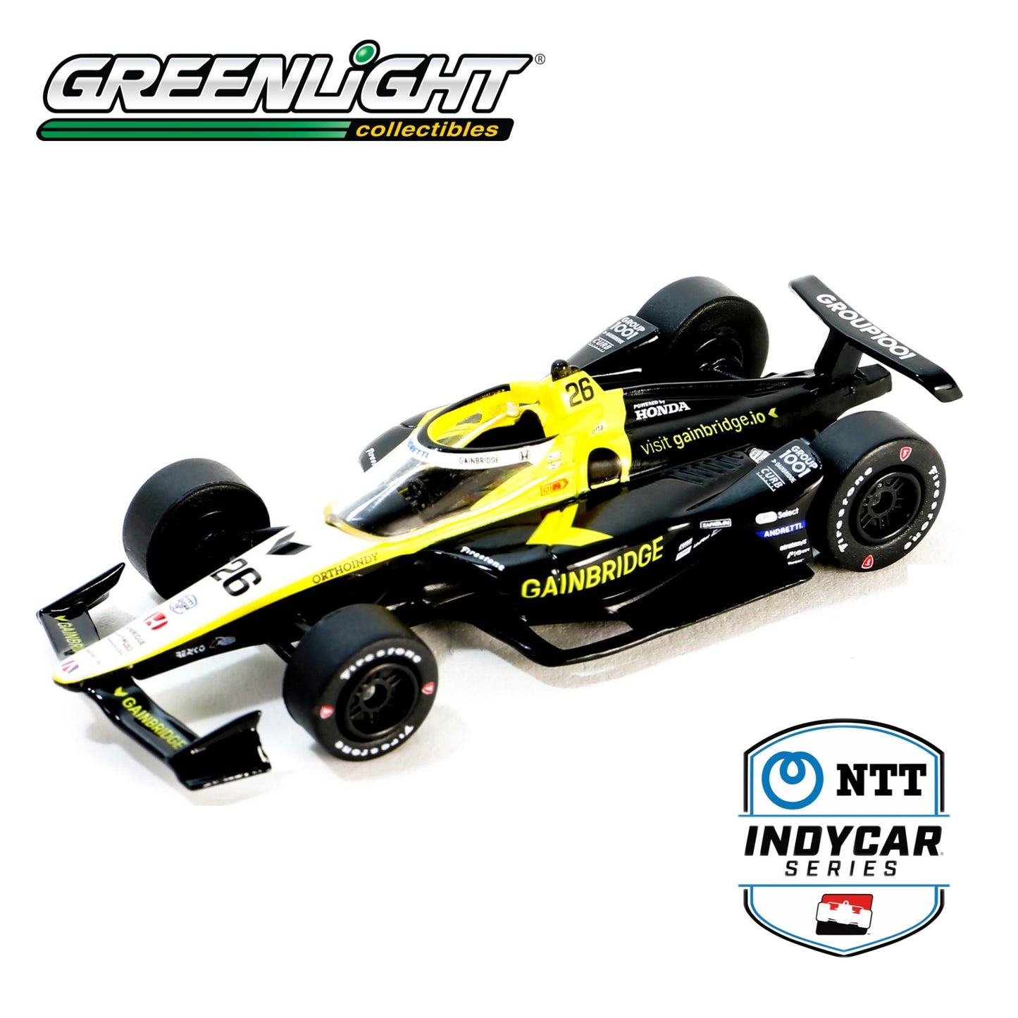 GREENLIGHT 2024 NTT IndyCar Series - #26 Colton Herta / Andretti Autosport, Gainbridge 1:64 - 11590