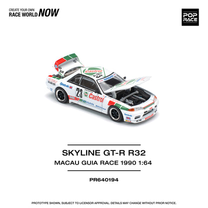 POP RACE Nissan GT-R R32 Macau Guia Race 1990 Winner 1:64 - PR640194