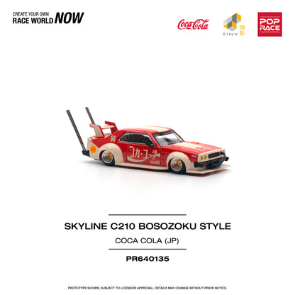 POP RACE Nissan Skyline C210 KAIDO Racer Bosozuku Style Coca Cola (JP) 1:64 - PR640135