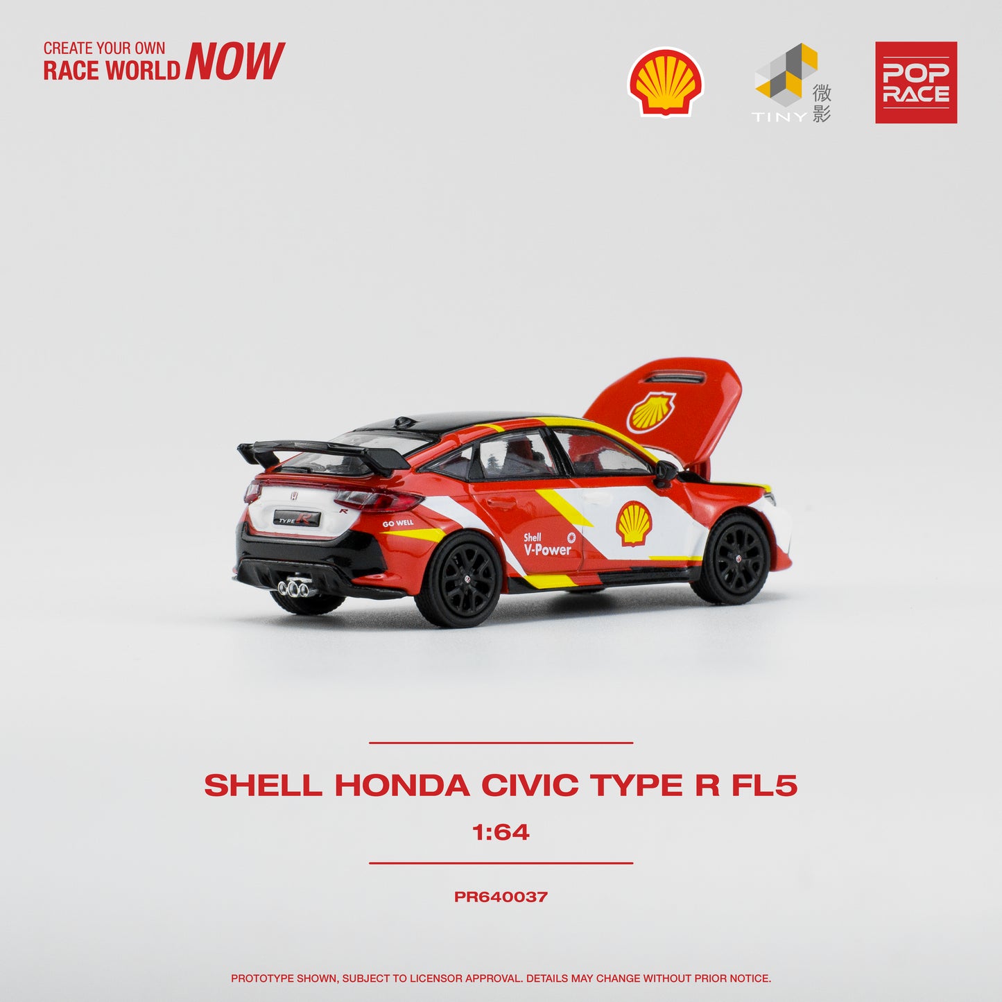 POP RACE Honda Civic Type R (FL5) Shell 1:64 - PR640037