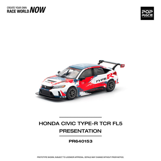 POP RACE Honda Civic Type-R (FL5) TCR Presentation 1:64 - PR640153