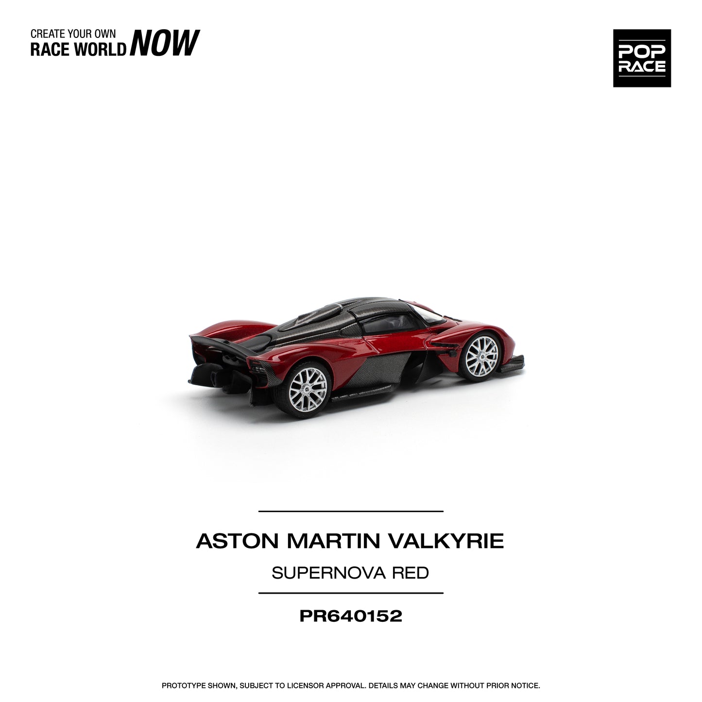 POP RACE Aston Martin Valkyrie - Supernova Red 1:64 - PR640152