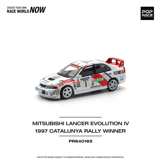 POP RACE Mitsubishi Lancer Evolution IV Winner Rally de Catalunya 1997 1:64 - PR640165