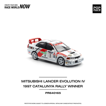 POP RACE Mitsubishi Lancer Evolution IV Winner Rally de Catalunya 1997 1:64 - PR640165