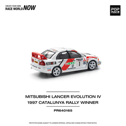 POP RACE Mitsubishi Lancer Evolution IV Winner Rally de Catalunya 1997 1:64 - PR640165