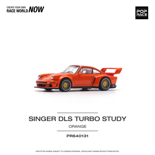 POP RACE Porsche Singer DLS Turbo (Track) Orange 1:64 - PR640131