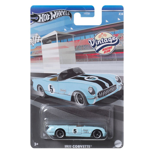 2024 HOT WHEELS Vintage Racing Club 1955 Corvette 2/6 1:64 Mix A - HRV01