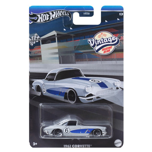 2024 HOT WHEELS Vintage Racing Club 1962 Corvette 1/5 1:64 Mix B - HRV06