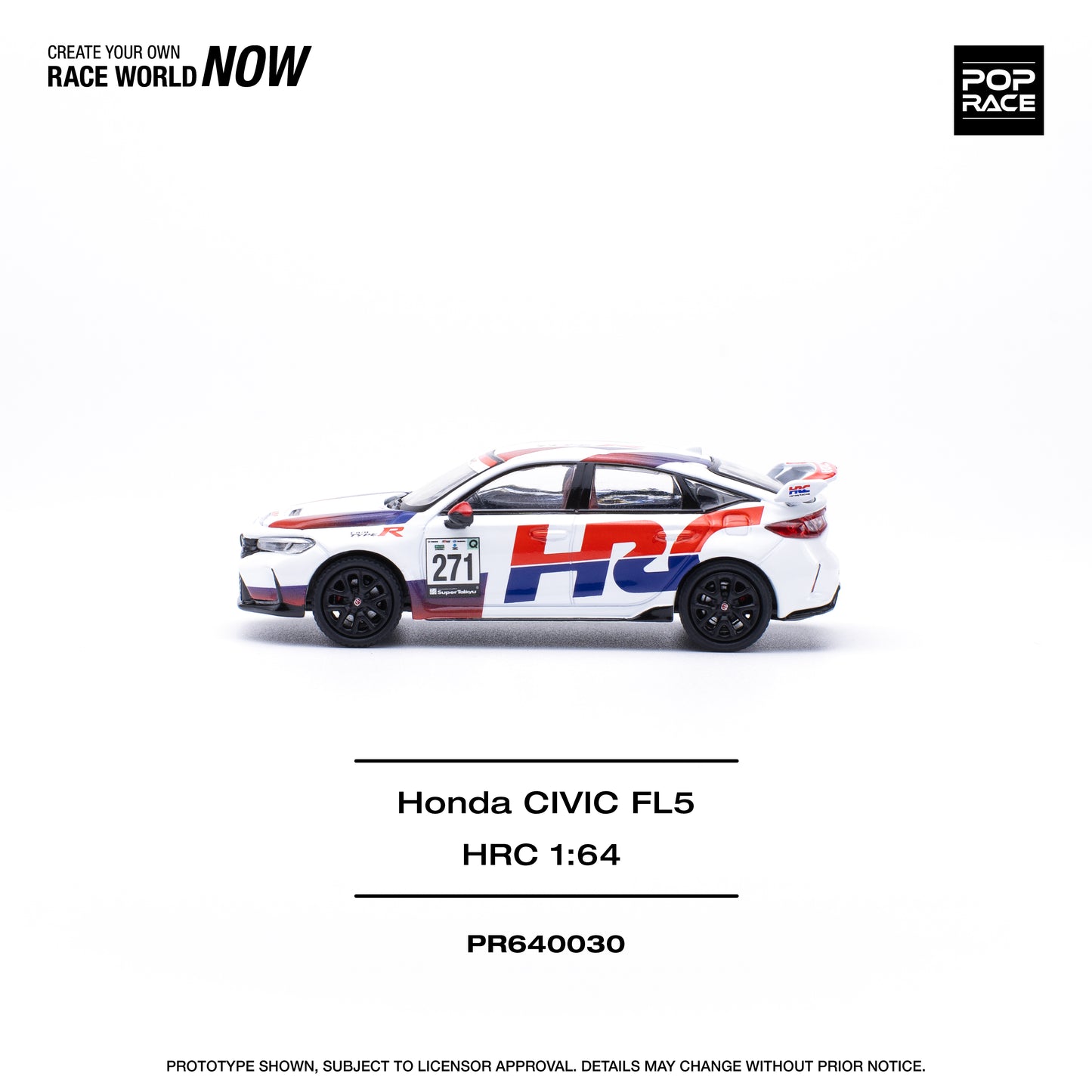 POP RACE Honda Civic Type-R (FL5) TCR - HRC 1:64 - PR640030