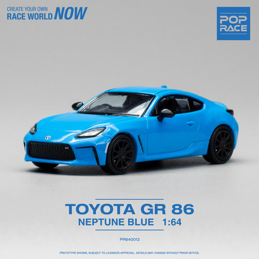 POP RACE Toyota GR86 Neptune Blue 1:64 - PR640012