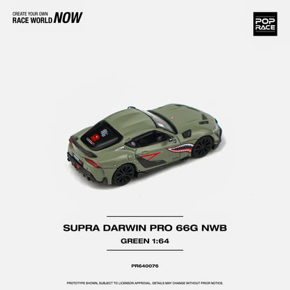 POP RACE Darwin Pro 66G NWB Toyota Supra A90 Green 1:64 - PR640076