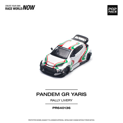 POP RACE Pandem Toyota GR Yaris Rally Livery 1:64 - PR640136