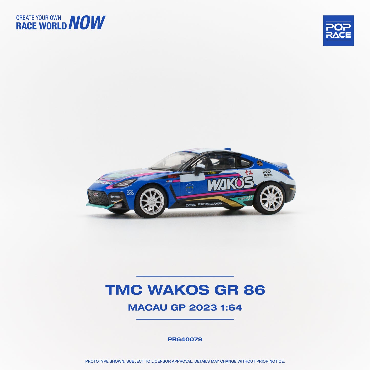 POP RACE Toyota GR86 TMC Wakos Macau GP 2023 1:64 - PR640079