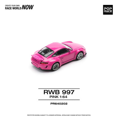 POP RACE RWB Porsche 997 - Pink 1:64 - PR640202