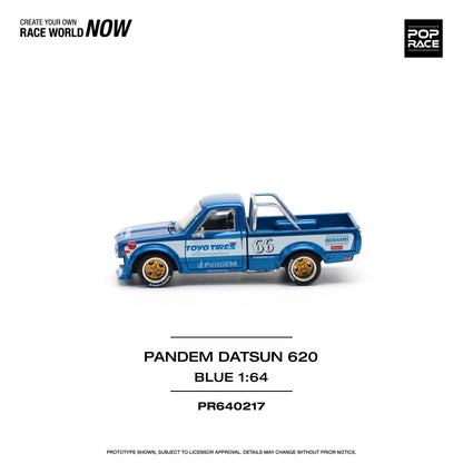 POP RACE Pandem Datsun 620 Blue 1:64 - PR640217