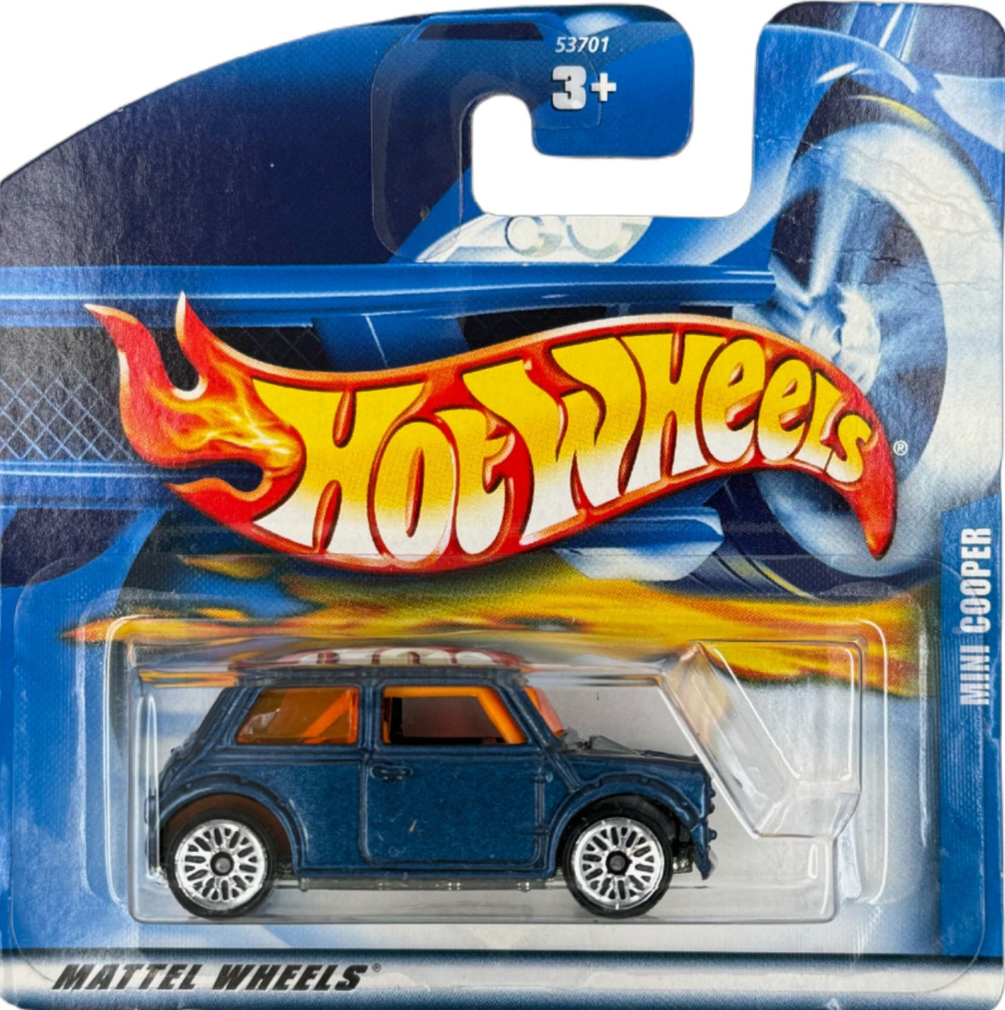 2001 HOT WHEELS Mini Cooper Blue #158 Mainline 62/144 1:64 - 53701