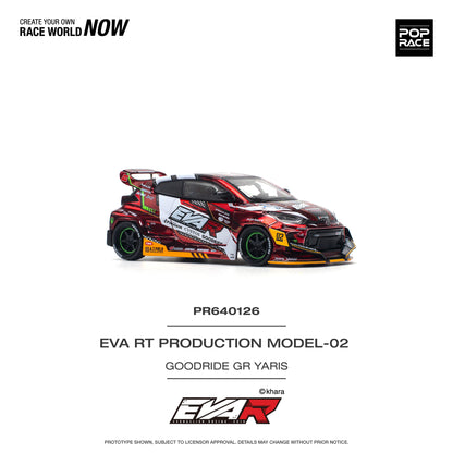 POP RACE EVA RT Production Model-02 Goodride GR Toyota Yaris 1:64 - PR640126