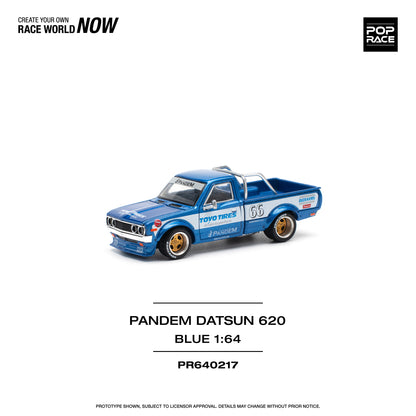 POP RACE Pandem Datsun 620 Blue 1:64 - PR640217