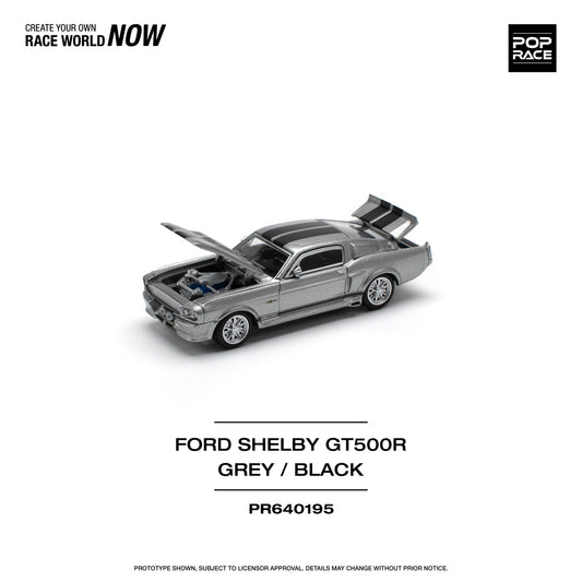 POP RACE 1967 Ford Shelby Mustang GT500 - Grey/Black 1:64 - PR640195