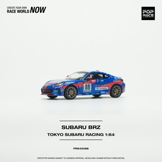 POP RACE Subaru BRZ Tokyo Subaru Racing #88 1:64 - PR640088