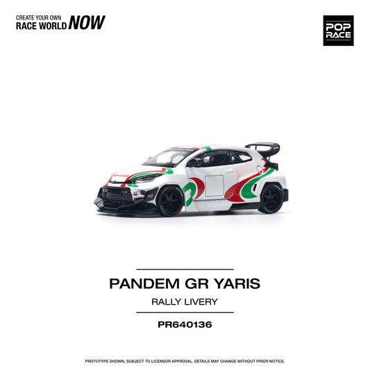 POP RACE Pandem Toyota GR Yaris Rally Livery 1:64 - PR640136