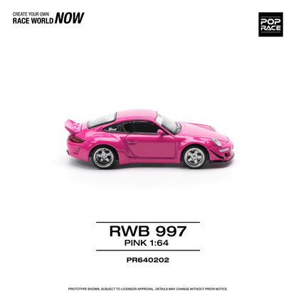 POP RACE RWB Porsche 997 - Pink 1:64 - PR640202