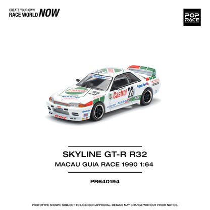 POP RACE Nissan GT-R R32 Macau Guia Race 1990 Winner 1:64 - PR640194