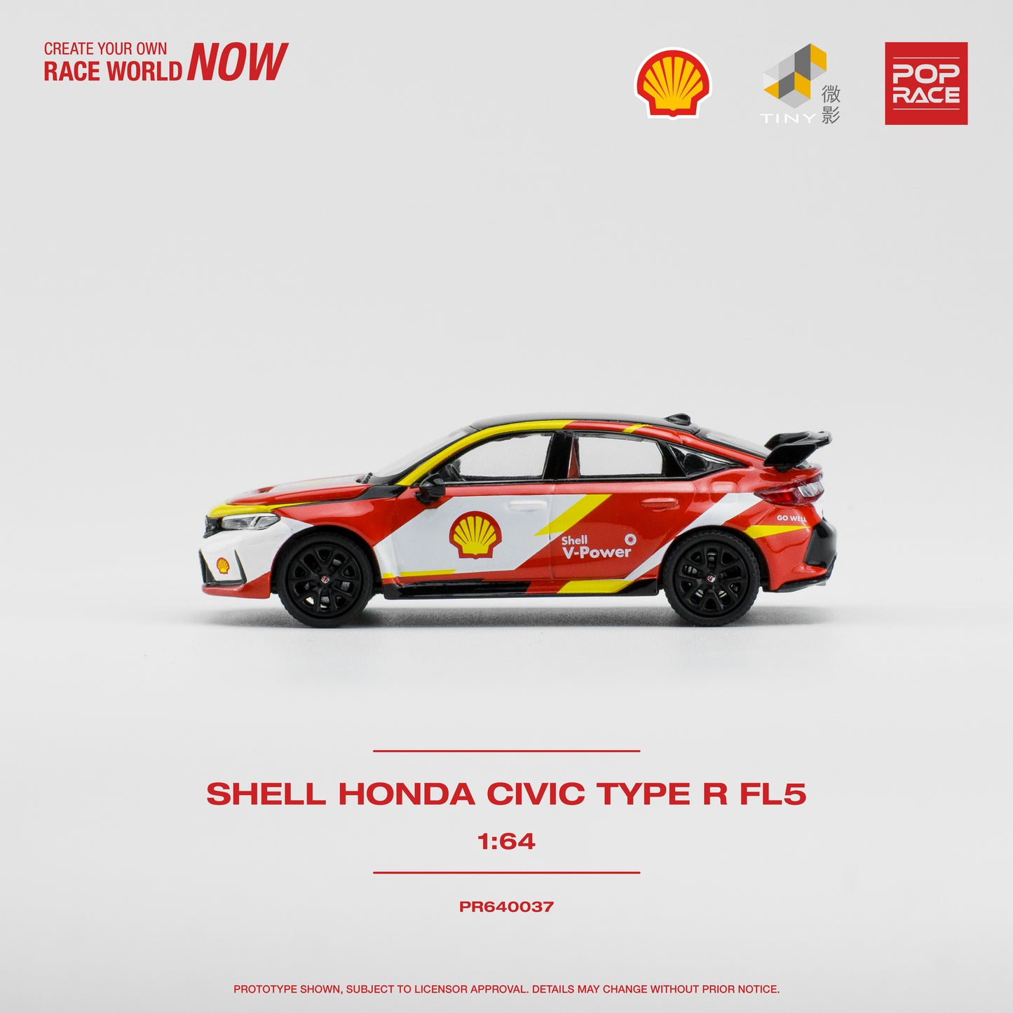 POP RACE Honda Civic Type R (FL5) Shell 1:64 - PR640037