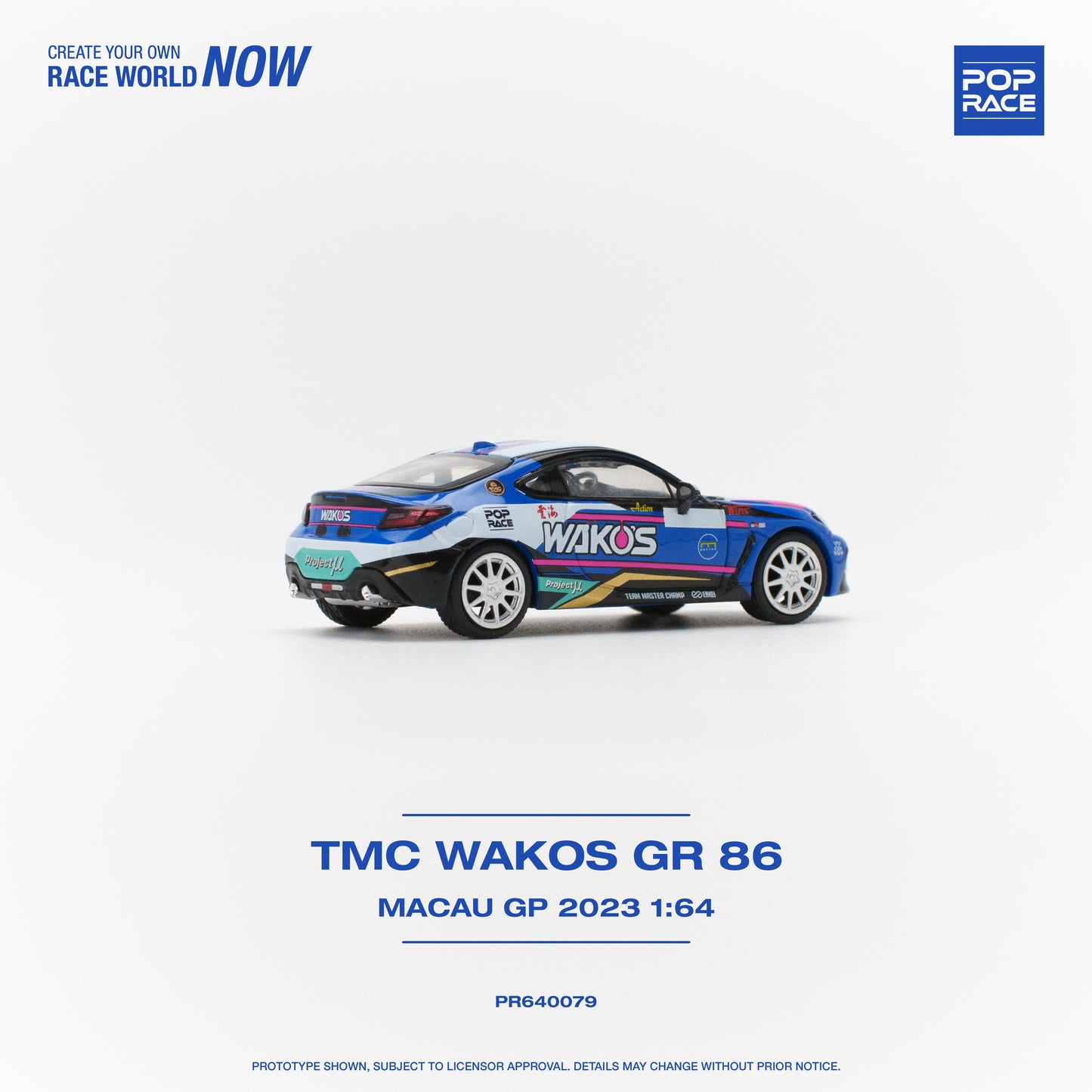 POP RACE Toyota GR86 TMC Wakos Macau GP 2023 1:64 - PR640079