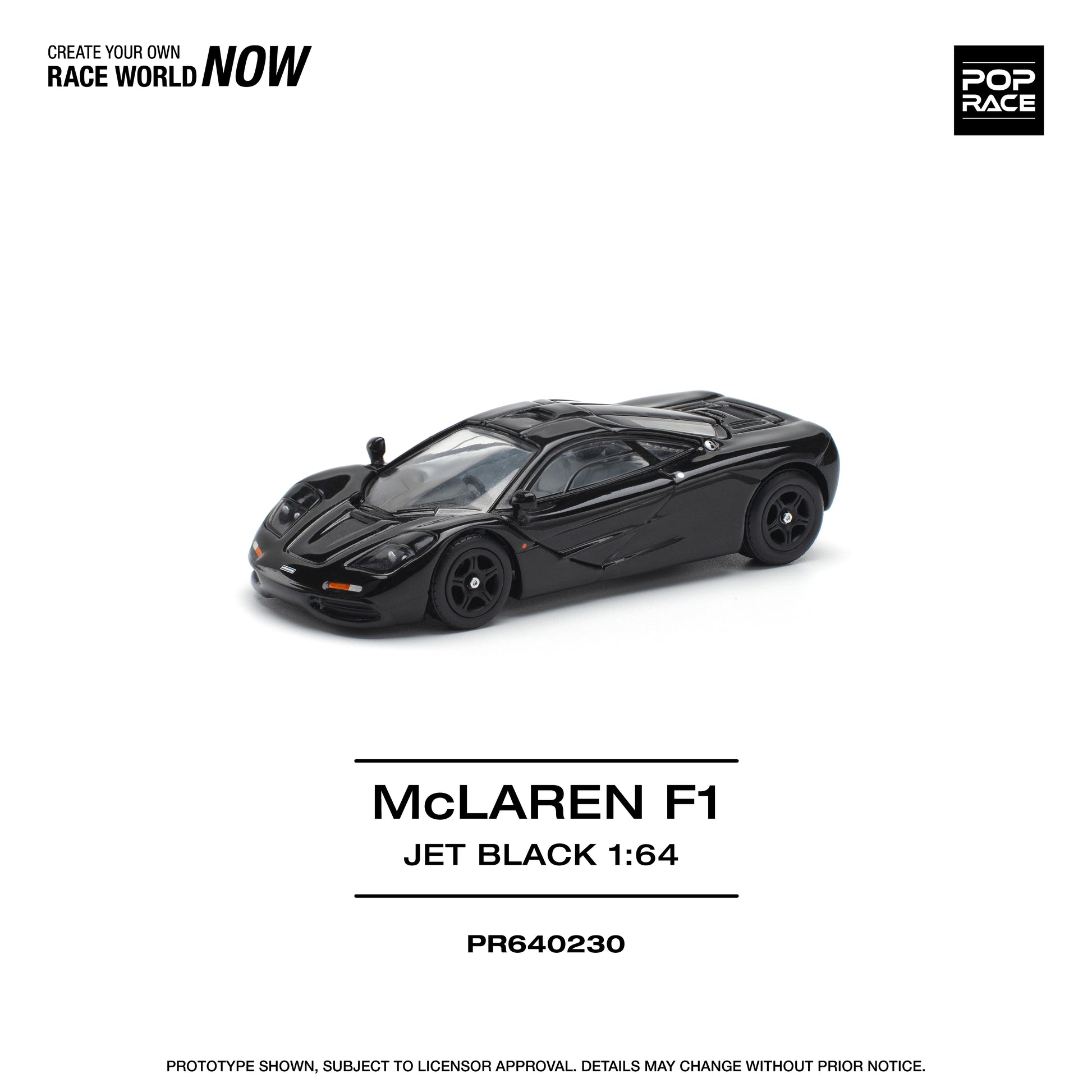 POP RACE McLaren F1 - Jet Black 1:64 - PR640230