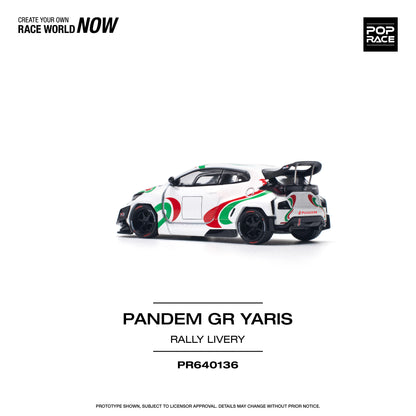 POP RACE Pandem Toyota GR Yaris Rally Livery 1:64 - PR640136