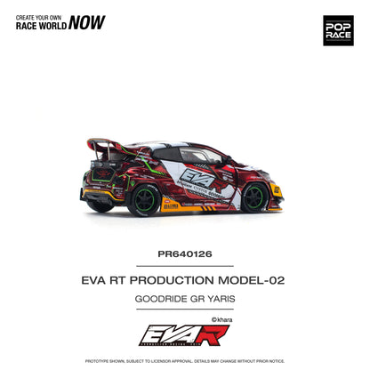 POP RACE EVA RT Production Model-02 Goodride GR Toyota Yaris 1:64 - PR640126