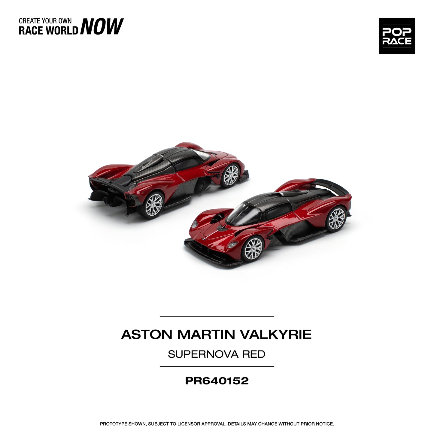 POP RACE Aston Martin Valkyrie - Supernova Red 1:64 - PR640152