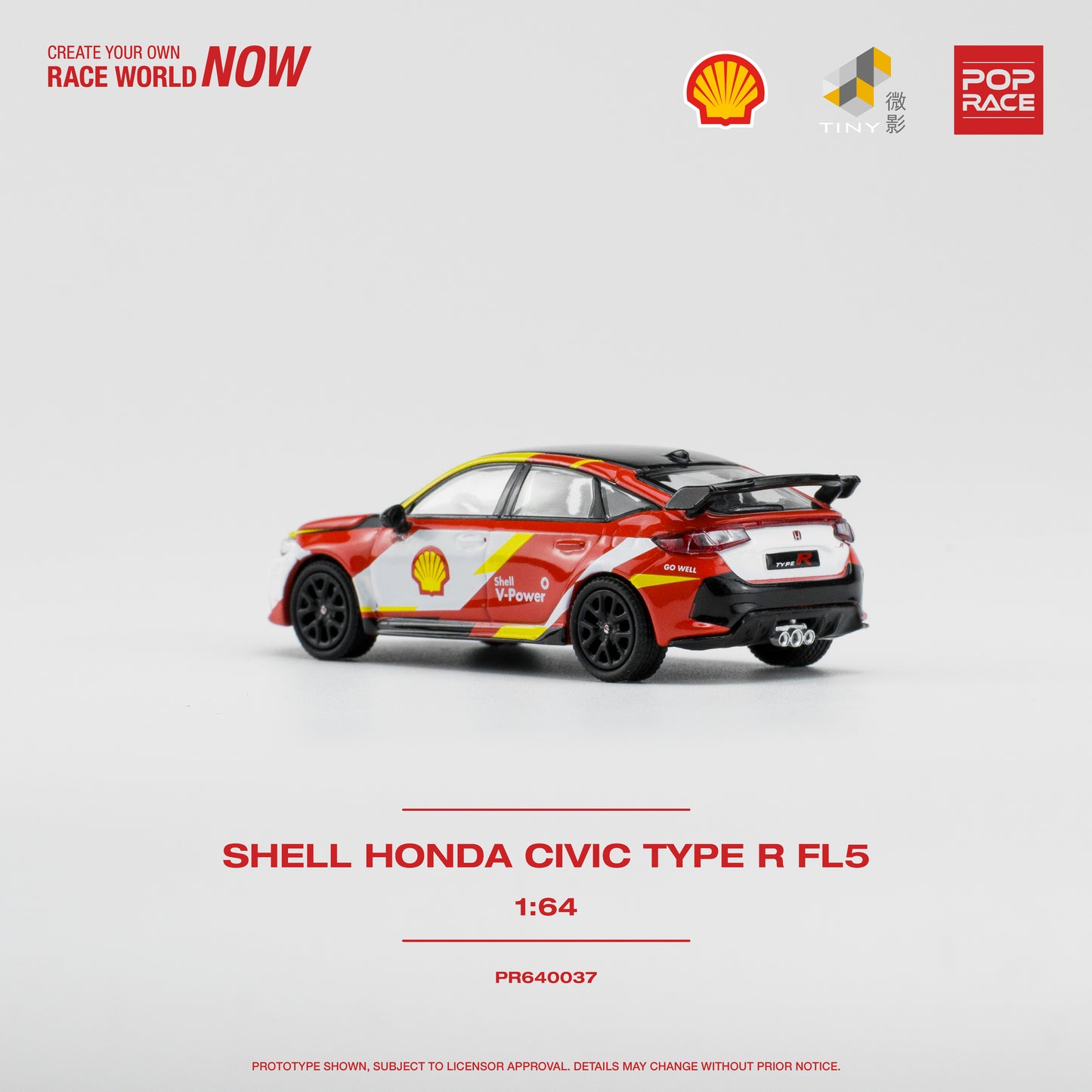 POP RACE Honda Civic Type R (FL5) Shell 1:64 - PR640037