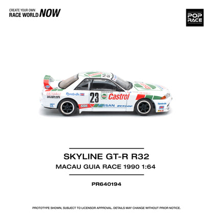 POP RACE Nissan GT-R R32 Macau Guia Race 1990 Winner 1:64 - PR640194