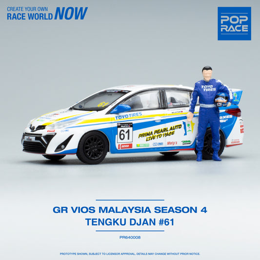 POP RACE Toyota GR Vios Malaysia Season 4 Tengku Djan #61 1:64 - PR640008